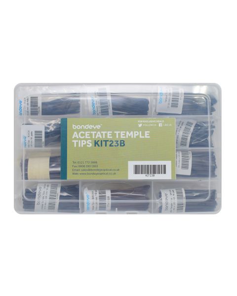 Acetate Temple Tips Mixed Black & Brown Kit 12 pks