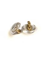 Semi Soft 'Button' 9mm Screw Fit Gold Insert 10 Prs