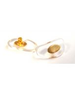 Semi Soft D Shape 15mm Push Fit Gold Insert 10Prs